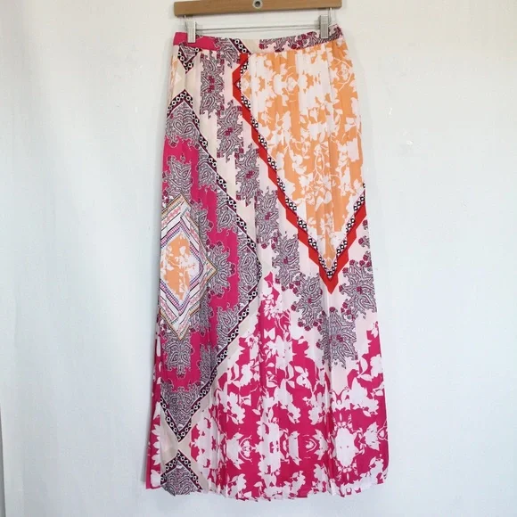 Chico's Long Maxi Skirt Long Skirt sz 0 Small Women Colorful Spring print - Picture 6 of 9